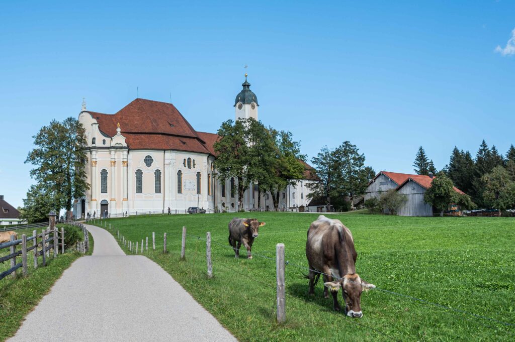 Die Wieskirche bei Steigaden, Weltkulturerbe und einer der schönsten Barockkirchen der Welt, Foto vom Fotograf und Webdesigner Bernhard Bartsch